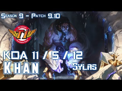 SKT T1 Khan SYLAS vs RYZE Top - Patch 9.11 KR Ranked