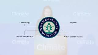 Maggie Thomas unveils the new American Climate Corps logo at Aspen Ideas: Climate