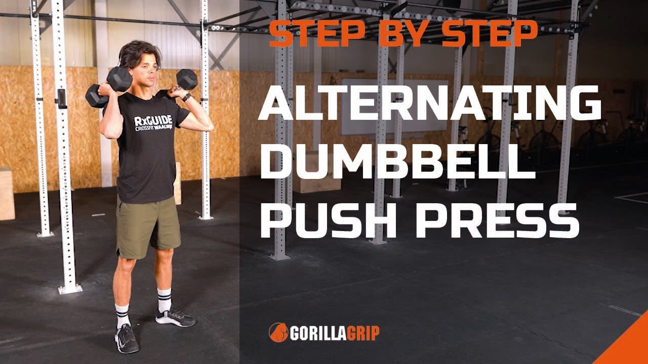 Step by Step Alternating  Dumbbell Push Press