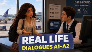 10 Minutes of Real Life English at the Airport ✈️ (A1-A2)