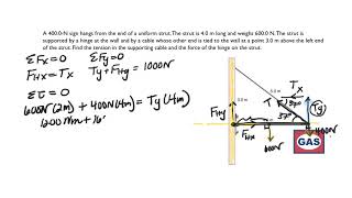 Torque Example #2: Hanging Sign Problem