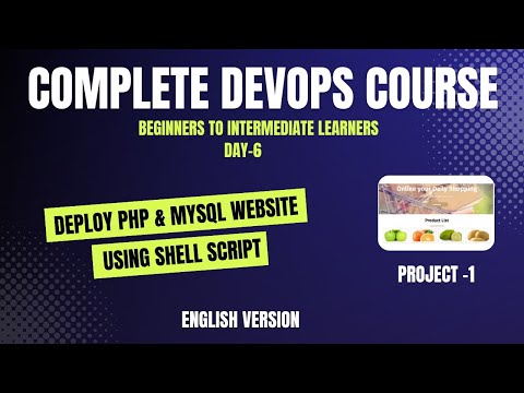 Day-6 | Deploy PHP & MySQL Website Using Shell Script | Complete DevOps Course (60 Days) | English