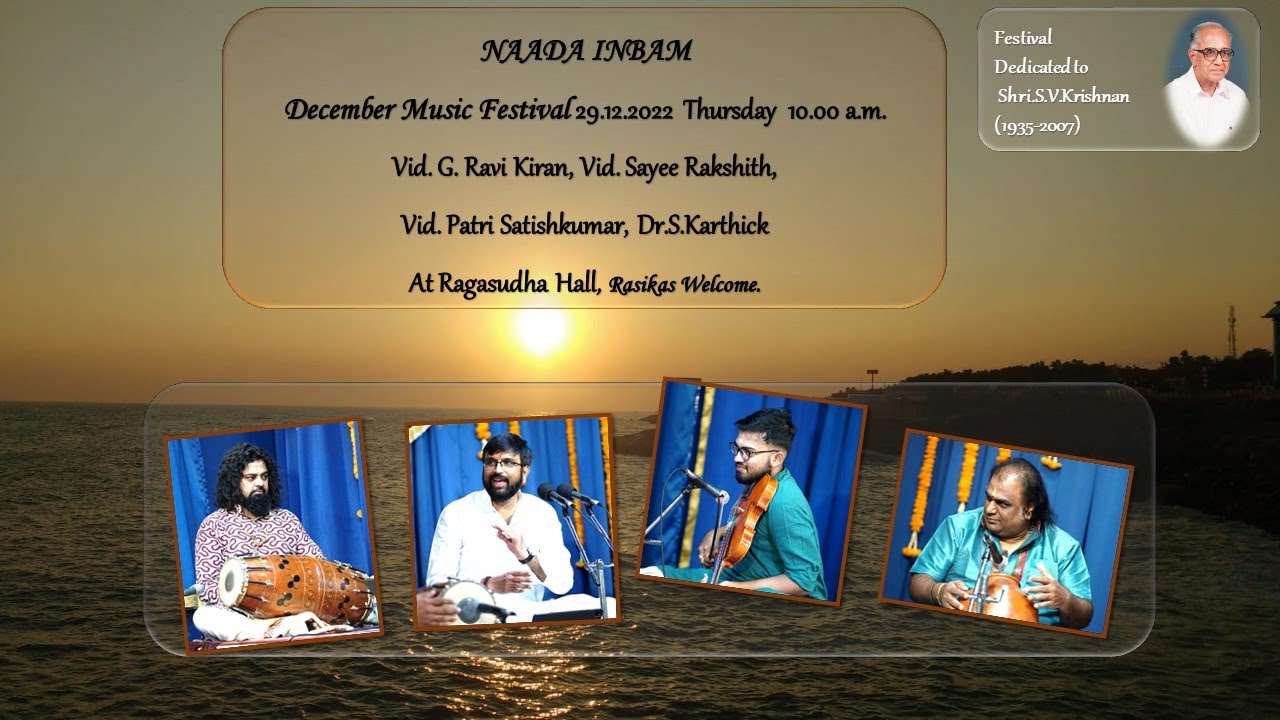 Vid. G.Ravi Kiran Concert - Naada Inbam December Music Festival 2022