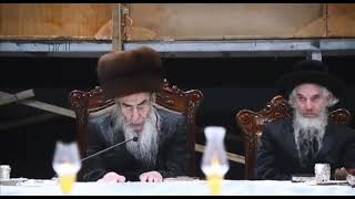 הרבי מאלכסנדר בעריכת הטיש לרגל הילולת אביו ה'אמרי מנחם' י"ז אדר תשפ''ו