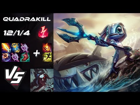 MID Fizz vs Kayn [QUADRAKILL] - NA Challenger Patch 25.24