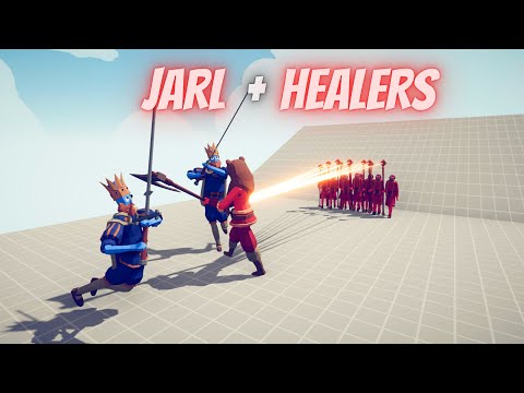 JARL & 10x HEALERS vs SAME PRICE UNITS - Totally Accurate Battle Simulator - TABS
