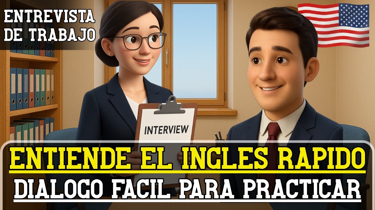 Escucha este Dialogo y empieza a entender el inglés fácil y rápido 🚀| Entrevista de trabajo (A2-B1)