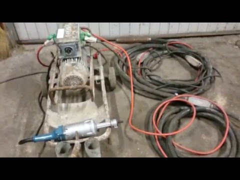 Wibrator do betonu wacker + szlifierka wysokoobrotowa Bosch zageszczarka