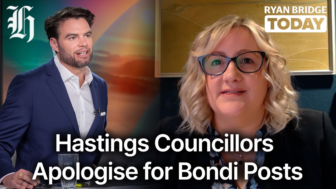 Bondi terror attack tribute post sparks apologies from Hastings councillors | Ryan Bridge TODAY