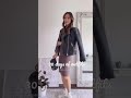 Day 12 Fall Moto Jacket Outfit With Knit Dress Sneakers