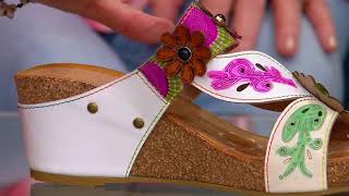 L'Artiste by Spring Step Leather Wedge Sandals - Adelanda on QVC