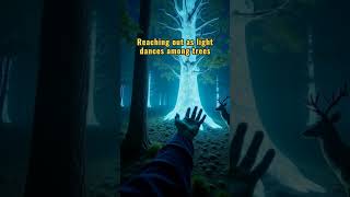 POV: shadows fall upward – you and a deer chase light backwards