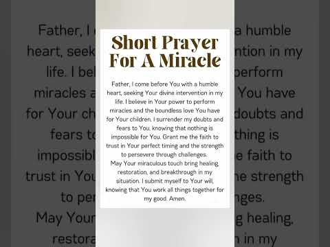 Prayer for miracle 🙏#prayer #miracle #jesus #dailyprayers #devotional #god #bible #christ