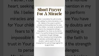 Prayer for miracle 🙏#prayer #miracle #jesus #dailyprayers #devotional #god #bible #christ