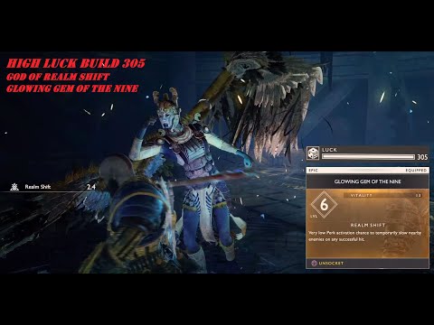 God of War - 300+ HIGH Luck Build - Realm Shift God - Glowing Gem of The Nine - PS5