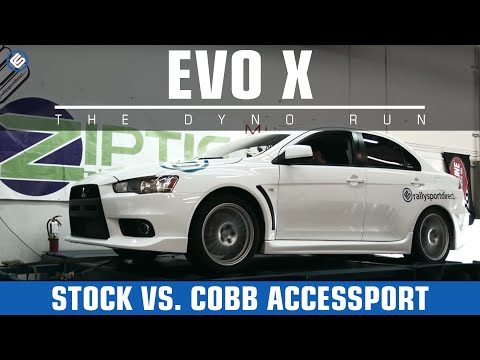 Stock VS. COBB AccessPORT Stage 1 Dyno Runs with our La Flama Blanca Mitsubishi EVO X