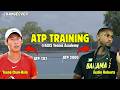 ATP 107 vs ATP 2000 Practice: Tseng Chun-Hsin vs Justin Roberts @AxisTennisAcademy