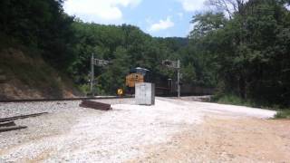 preview picture of video 'CSX southbound DPU at Camp Two (Peppers Creek) NC 8/19/11'