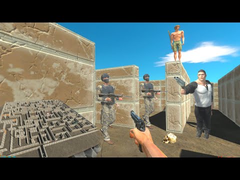 FPS Avatar Survive In Maze With Human Shooters  - Animal Revolt Battle Simulator ARBS