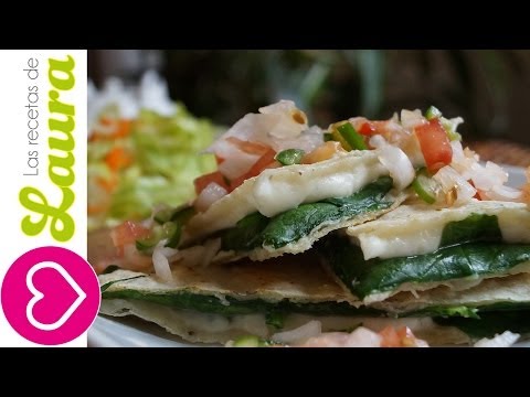 Como hacer QUESADILLAS con espinacas - Comida Saludable