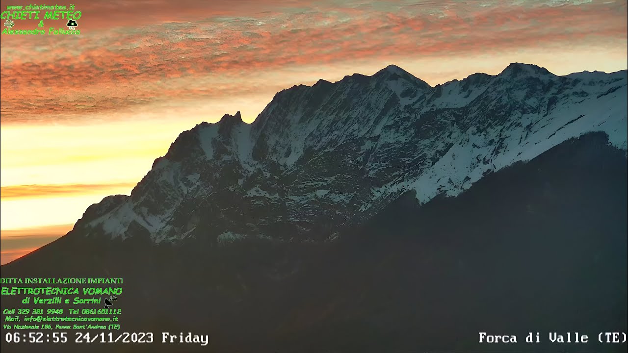 Live webcam view of Forca di Valle Gran Sasso Panorama