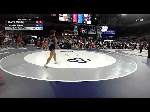 USMC Junior & 16U Nationals | 135lbs Junior Girls Freestyle | 7th | Dealya Collins vs Lilliana Banks