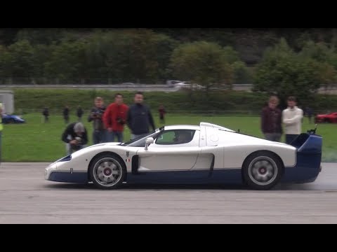 Thumbnail for Maserati MC12 BURNOUTS & DRAG RACE vs F50 vs Carrera GT by Maserati MC12