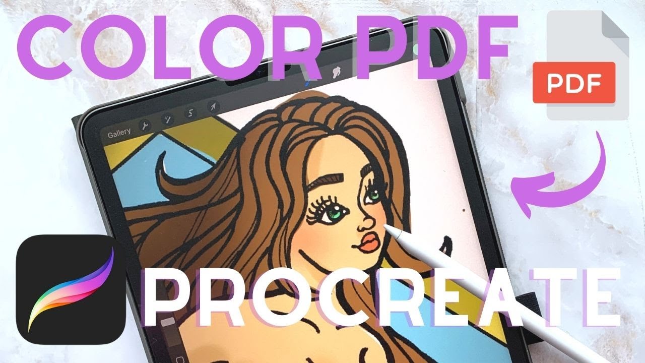 How To Color PDF Coloring Pages in Procreate | Import multi-page PDF into Procreate