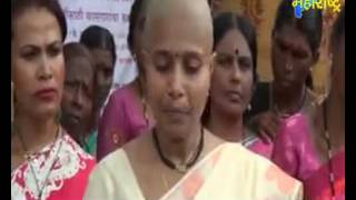 indian woman razor headshave in protest, better source