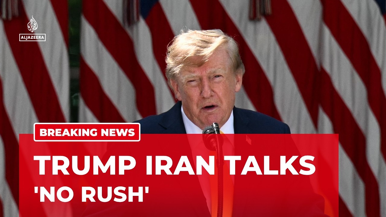 Trump says he is in no rush to resume talks with Iran