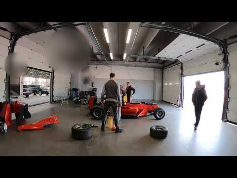 Vogtland Racing prepare Dallara F308 Box at Adria International Raceway in Italy Bernardo Pellegrini