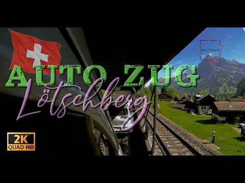 1:1 L Ö T S C H B E R G T U N N E L . WOMO AUF AUTOZUG  [UHD]