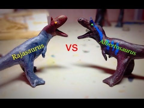 Rajasaurus vs Albertosaurus | Dinosaur Claymation fight
