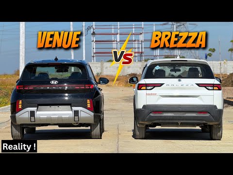 Hyundai Venue vs Maruti Suzuki Brezza - Which is Better ? | New 2025 Venue Hx2 vs Brezza Lxi 