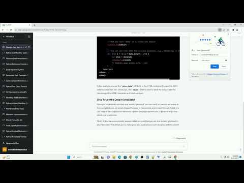 Getting Django Python Data From Views Py To Javascript Object In Template Html