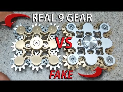 REAL VS FAKE 9 Gear Hand Spinner fidget toy, EDC finger spinner Video