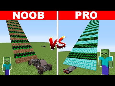 NOOB VS PRO EN UZUN RAMPA YAPMAK 😱 - Minecraft