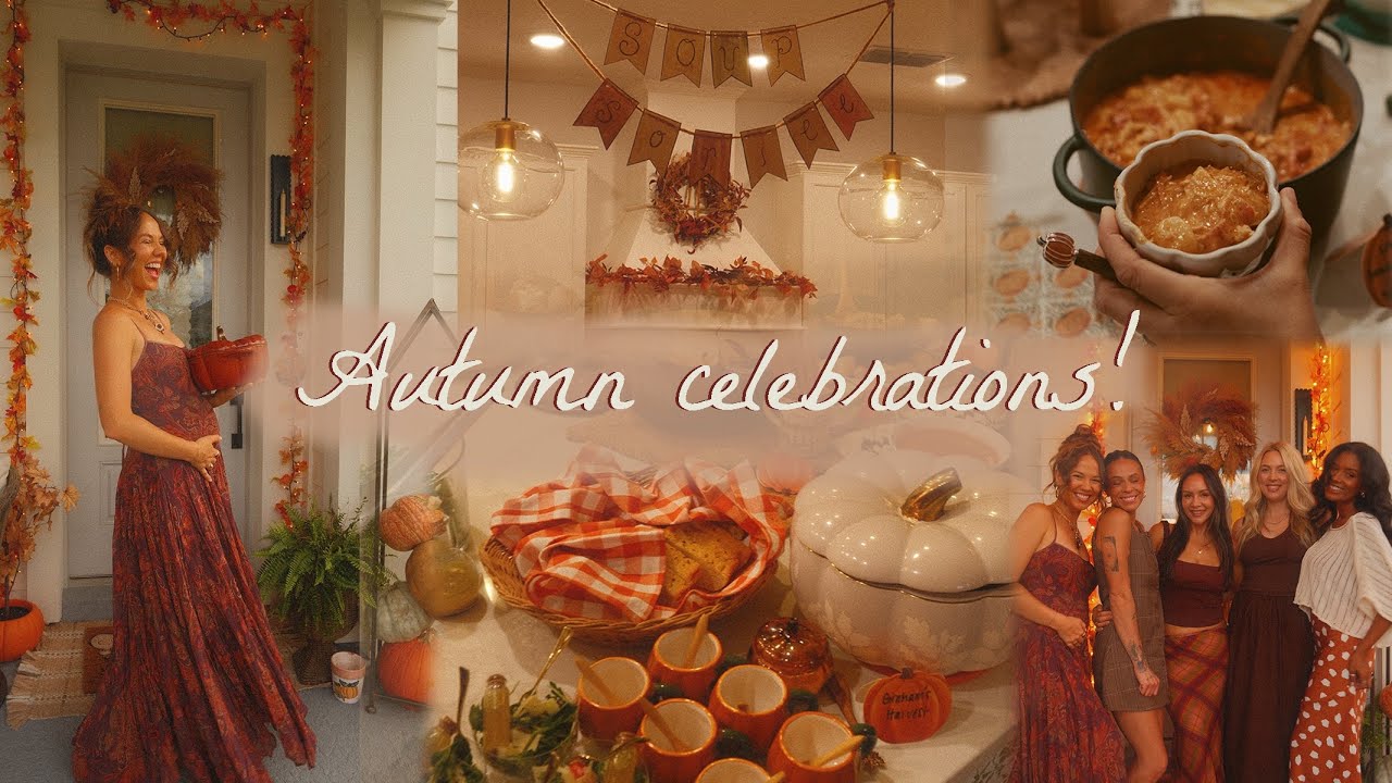 Host our annual soup soirée with me 🍂 recipes, fall decor, & autumn celebrations!