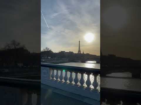 アレクサンドル 3 世橋とグラン パレを背景に