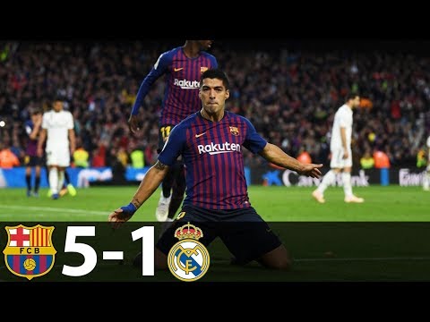 Barcelona vs Real Madrid 5-1 - All Goals & Extended Highlights 2018 HD