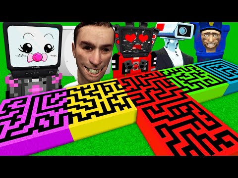 UNBELIEVABLE: Skibidi conquers massive Minecraft mazes!