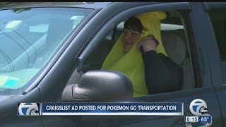 Craigslist ad offers to drive around Pokemon Go players for a fee
