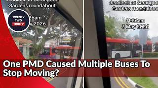 Multiple Buses Stuck In Serangoon Gardens Jam After PMD Reportedly Got Trapped
