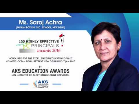 100 Highly Effective Principals of 2016 - Saroj Achra
