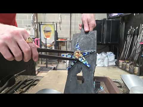 Molten glass!  Sculpted Stars and Blown Globes (First follower chat!)