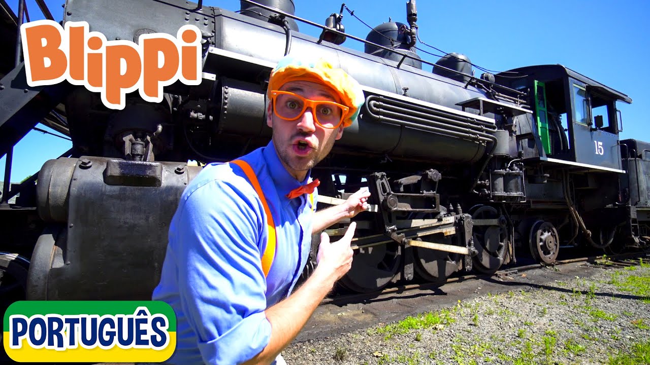 Blippi Português Conhecendo um Trem a Vapor | Vídeos Educativos para Crianças | Aventuras de Blippi