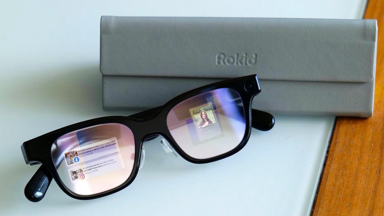 Hands-on review of Rokid AI Glasses showing the assistant interface in use