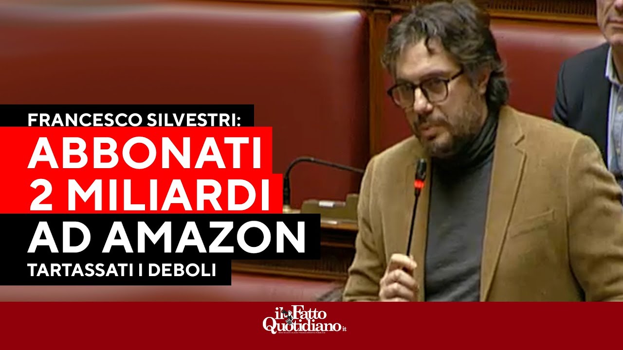 Silvestri: "Abbonati 2 miliardi ad Amazon, intanto le botteghe storiche chiudono perché tartassati"