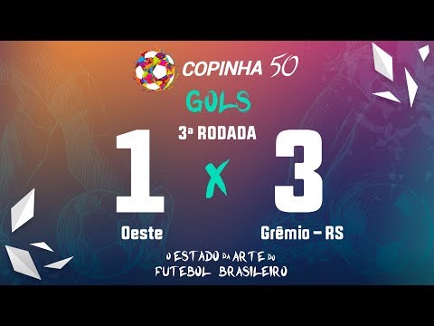 Gols de Oeste 1 X 3 Grêmio - RS, Copinha 2019