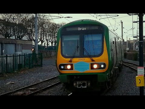Mask Liveried Irish Rail CAF IE29000 Commuter Train (29423) to Bray - Dun Laoghaire (Mallin) Station